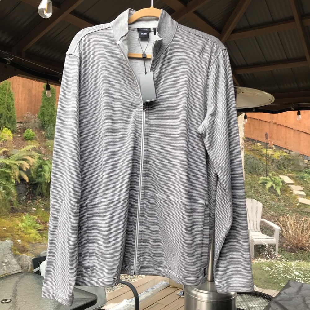 SALE! - HUGO BOSS Gray Reversible Track Jacket - BRAND NEW!